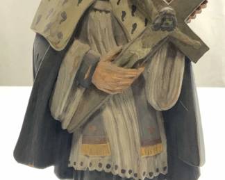 W MOSKALA Polish Carved Wood Religious Figr 11.5in
