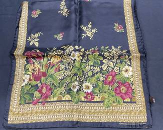 Vtg Smithsonian Silk Flower Scarf, Italy NIB
