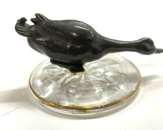 Bronze Duck VAL ST LAMBERT Base
