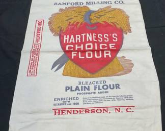 Vtg Sanford Milling Flour Freight Shipping Bag
