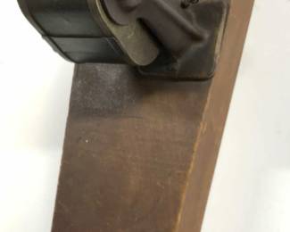 Vintage Wood & Metal Wall Mount Pencil Sharpener
