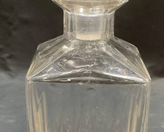 Vintage Cut Crystal Square Decanter
