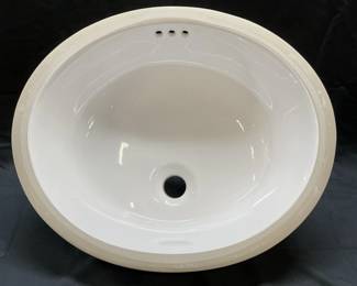 White Ceramic Undermount Sink NIB
