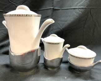 ICEBERG Set 3 Prc Coff Pot Creamer & Sugar Dishes
