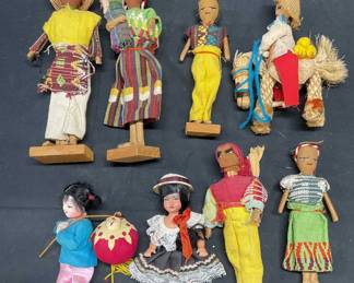 Group Lot Vintage Handmade Dolls

