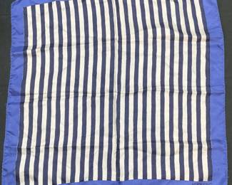 Iceberg Blue & White Striped Silk Scarf
