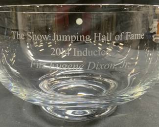 TIFFANY & CO Monogrammed Crystal Bowl
