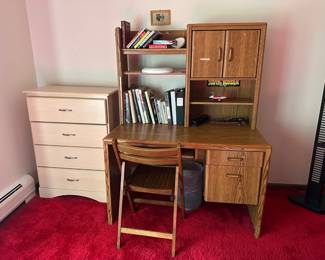 Chest of Drawers, Desk, Chair