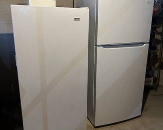 Frigidaire Freezer, Frigidaire Refrigerator w/ Freezer on Top - Both Less Than 2 Years Old