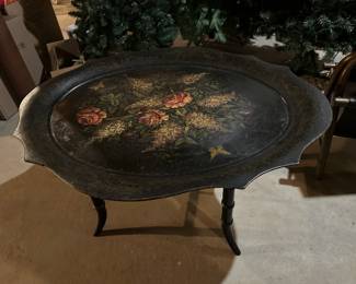 Old Hand Painted TrayTable