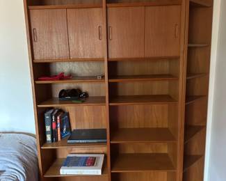 Vintage Danish Teak Shelving w/ Separate Corner Shelf