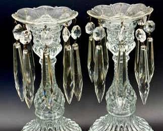 Vintage Candlestick Holders-UV Reactive
