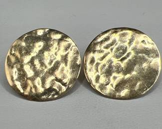 14K Hammered Gold Earrings
