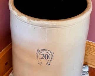MASSIVE 20 Gallon Antique Stoneware Crock
