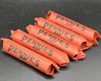 (5) Unsearched Penny Rolls
