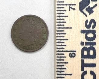 1911 Liberty V Five Cent Coin
