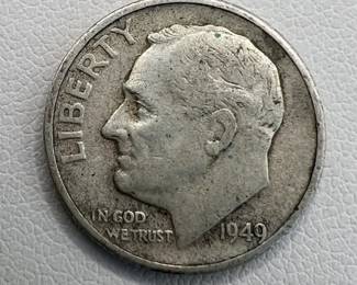 1949S Silver Roosevelt Dime
