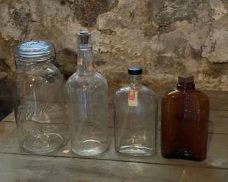 (4) Larger Vintage Glass Vessels

