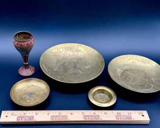 Metal Asian Dish Lot
