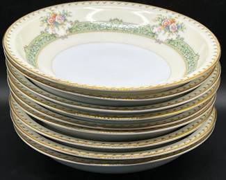 (9) Soup Bowls Meito Asama Shape ENID Japanese Bone China
