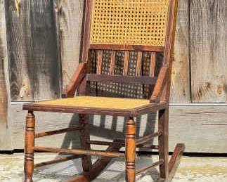 Stately Cane Rocker
