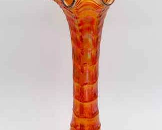 Imperial Marigold Carnival Swung Glass Vase
