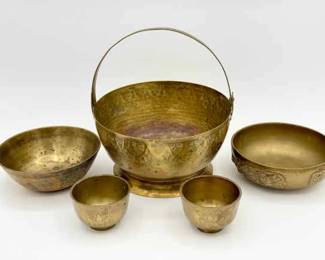 Asian Metal Items Lot
