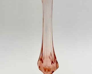 Fenton Pink Depression Glass Swung Bud Vase
