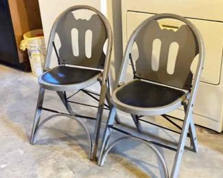 (2) Painted Wood Folding Chairs
