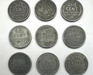 (9) Steel War Pennies 1943
