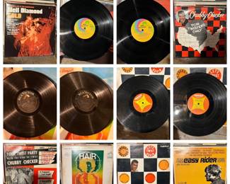 (18) 12” Vinyl Record Albums incl. Chubby Checker & Neil Diamond
