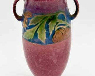 1930s Roseville Pottery Baneda Vase With Sticker
