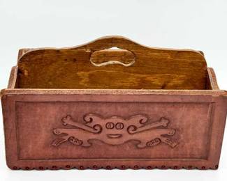 MCM Tiki Leather Wrapped Caddy
