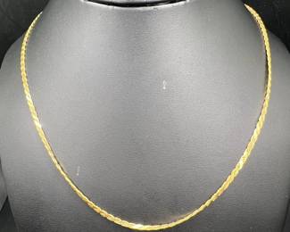 18” 14K Gold Diamond Cut Rope Chain Necklace — 6.4 Grams!

