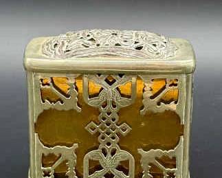 Chinese Metal Filigree Box
