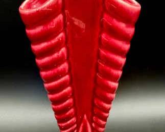 Shawnee Pottery Burgundy Fan Vase
