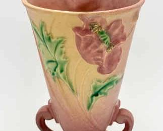 1930 Roseville Pottery Poppy Vase Pink/Red
