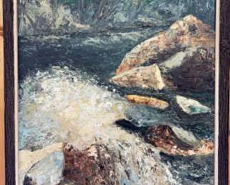 Morris Reiss Signed Acrylic Painting
