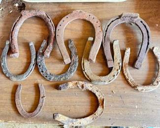 (9) Vintage Horse Shoes
