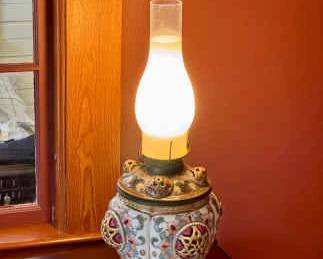 Antique Duplex Converted Oil Lamp
