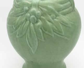 Vintage McCoy Pottery Leaves And Berries Vase
