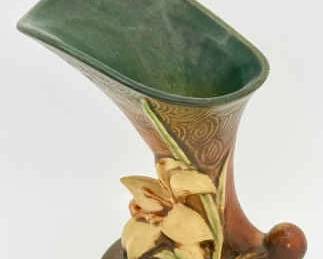 1940 Roseville Pottery Zephyr Cornucopia Green
