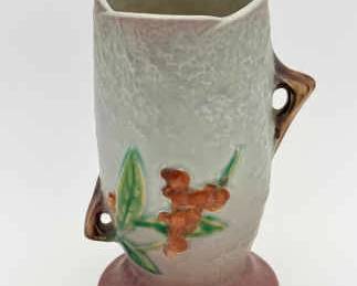 1940 Roseville Pottery Bittersweet Vase Gray/Red
