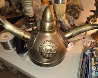 Viking helmet drink set
