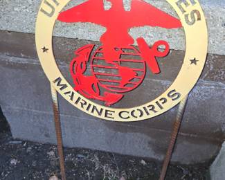 Marine Corps garden stake