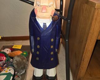 Carved wood ship's captain