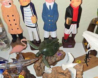 Sailors and other carved wood items