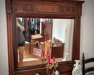 Antique dresser and tilting mirror 