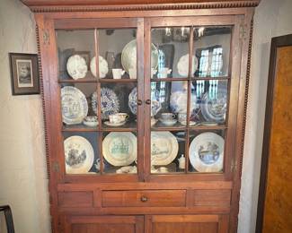 Antique c. 1870 corner cabinet