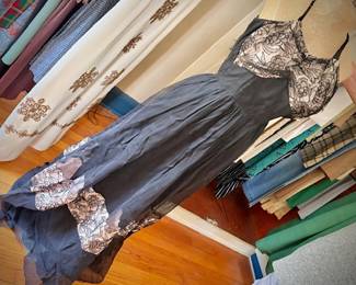 Vintage black lace formal